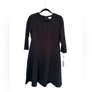 Calvin Klein Elegant Black Long Sleeve Dress